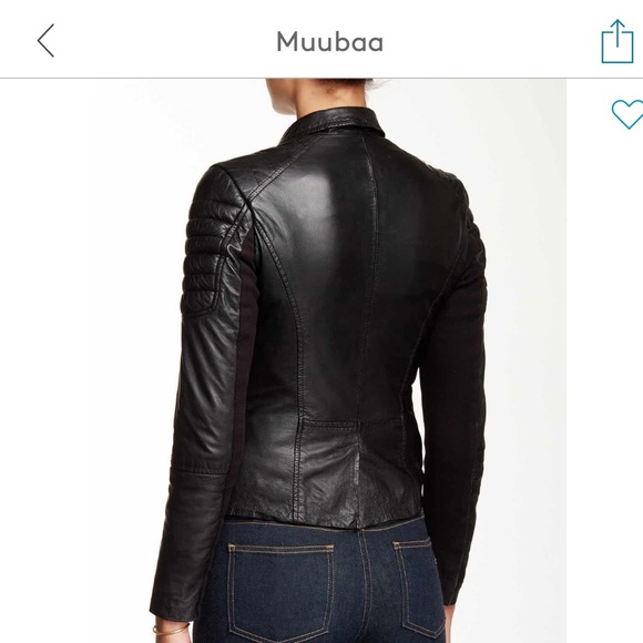 Muuba “Anyang” Leather Fitted Biker Jacket - Picture 2 of 7